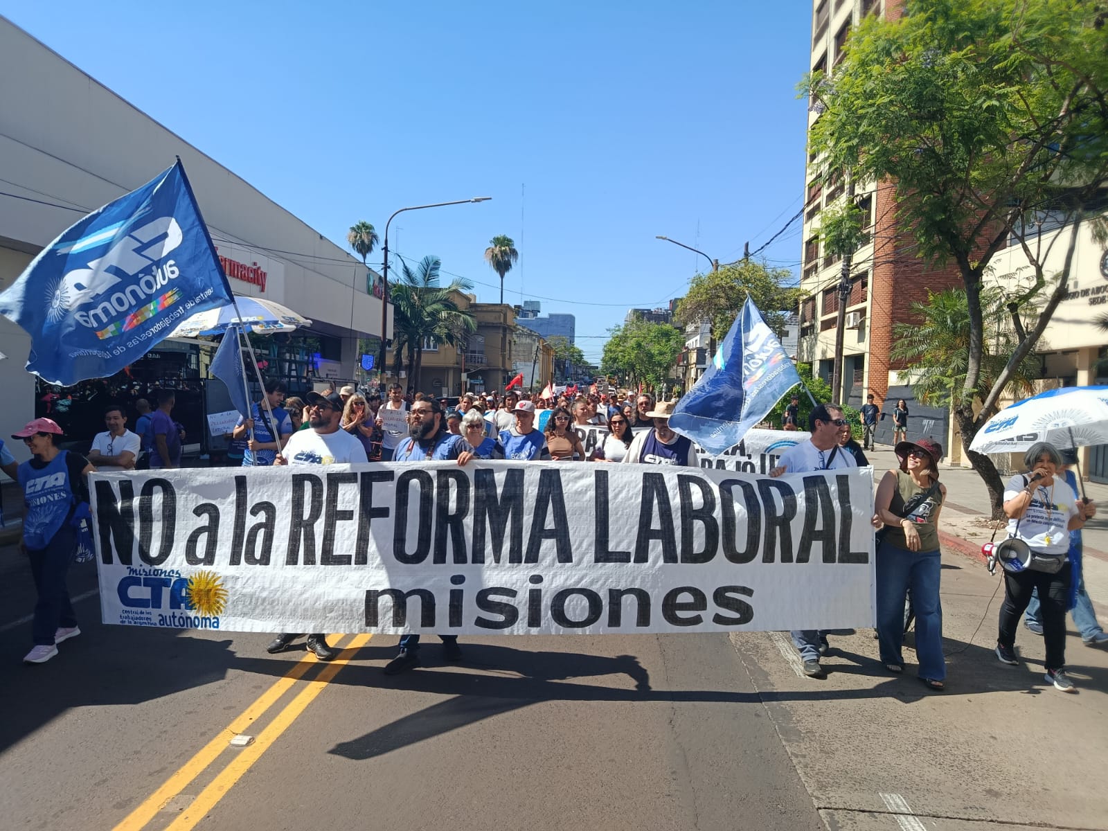 Marcha y acto contra la reforma laboral esclavista - CTA Misiones